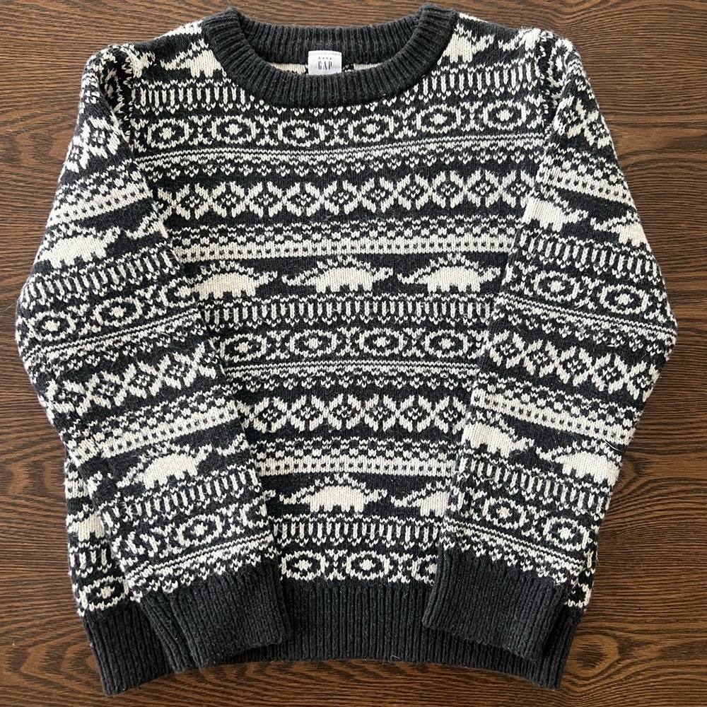 Baby GAP Fair isle Dinosaur Sweater 5T